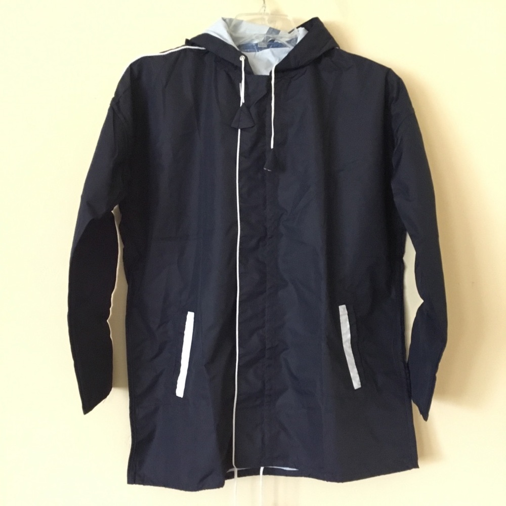 Lotus Men’s Rainwear Jacket w/Hood Blue Size XXL